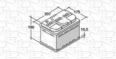 MAGNETI MARELLI 068054051010 Аккумулятор АКБ