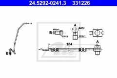 ATE 24.5292-0241.3 Тормозной шланг
