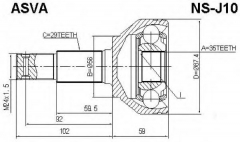 ASVA NS-J10 ШРУС