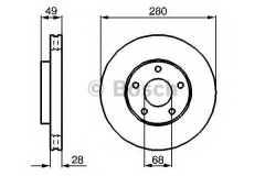 BOSCH 0 986 479 030 Тормозной диск