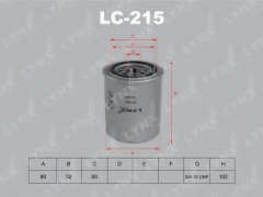 LYNXauto LC-215 Масляный фильтр