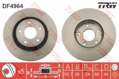 TRW DF4964 Тормозной диск
