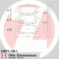 ZIMMERMANN 23871.138.1 Тормозные колодки 