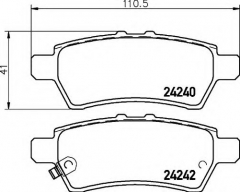 HELLA 8DB 355 012-081 Тормозные колодки 