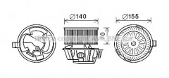 AVA QUALITY COOLING DN8384 Моторчик вентилятора салона