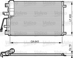 VALEO 814010 Конденсатор кондиционера