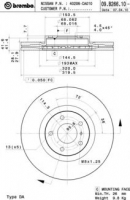 BREMBO 09.B266.11 Тормозной диск