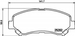 HELLA 8DB 355 015-911 Тормозные колодки 