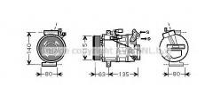 AVA QUALITY COOLING DNK336 Компрессор кондиционера