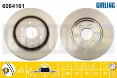 GIRLING 6064161 Диск тормозной 6064161