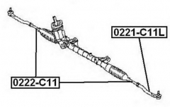 ASVA 0221-C11L Наконечник рулевой тяги