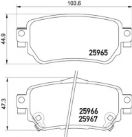 BREMBO P56098 P56098_колодки дисковые задние! Nissan Qashqai 1.2-1.6i/DCi 14>