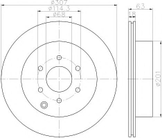 HELLA PAGID 8DD 355 115-851 Тормозной диск