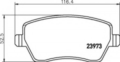 HELLA 8DB 355 010-851 Тормозные колодки 