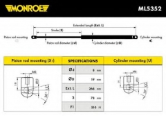 MONROE ML5352 Амортизатор багажника