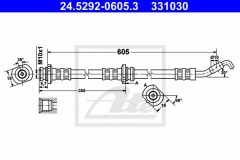 ATE 24.5292-0605.3 Тормозной шланг
