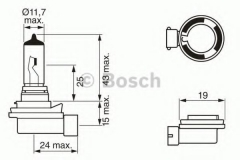 BOSCH 1 987 302 081 Лампа накаливания, противотуманная фара