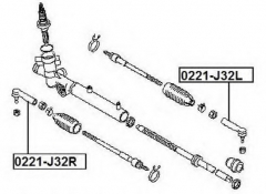 ASVA 0221-J32R Наконечник рулевой тяги