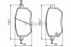 BOSCH 0 986 494 366 Тормозные колодки 