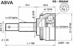 ASVA NS-364A44 ШРУС