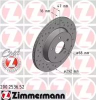 ZIMMERMANN 200.2536.52 Тормозной диск