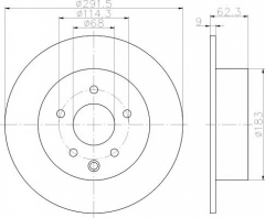 TEXTAR 92237103 Тормозной диск