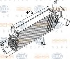 HELLA 8ML 376 746-041 Интеркулер