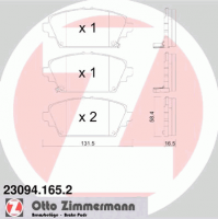 ZIMMERMANN 23094.165.2 Тормозные колодки 