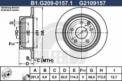 GALFER B1.G209-0157.1 Тормозной диск