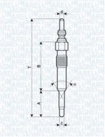 MAGNETI MARELLI 062900028304 Свеча накаливания