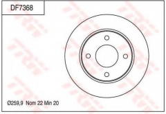 TRW DF7368 Тормозной диск