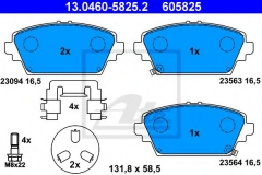 ATE 13.0460-5825.2 Тормозные колодки 