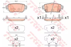 TRW GDB3617 Колодки задние NISSAN QASHQAI 2014-, X-TRAIL T32 GDB3617