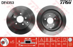 TRW DF4353 Тормозной диск