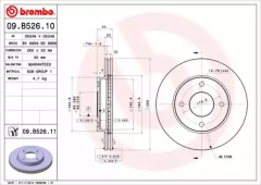 BREMBO 09.B526.11 Тормозной диск