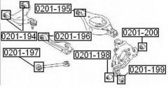 ASVA 0201-196 Рычаг подвески