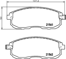 HELLA 8DB 355 027-091 Комплект тормозных колодок, дисковый тормоз