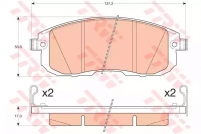 Колодки передние NISSAN JUKE, TEANA I-II, TIIDA GDB3616